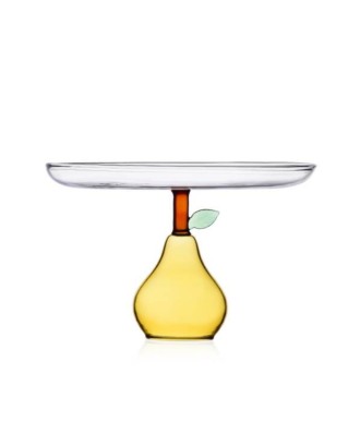 Platou cu picior para, Yellow, Fruits and Flower - designer Alessandra Baldereschi - ICHENDORF